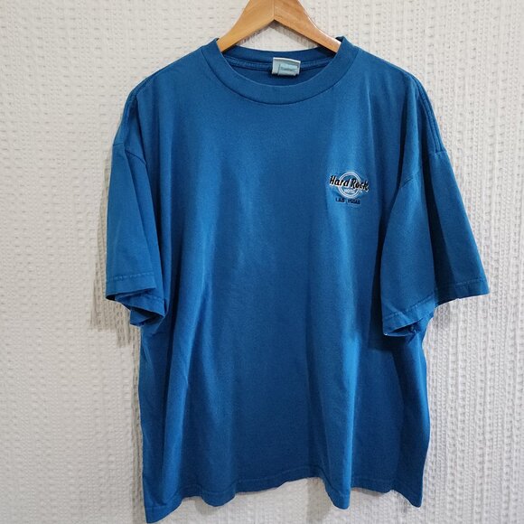 Vintage Hard Rock Hotel Las Vegas Embroidered Blue Crewneck Shirt Size X-Large - Picture 10 of 10